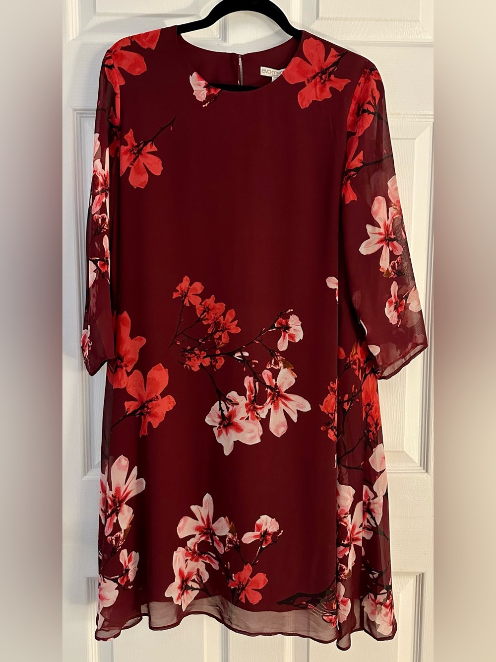 New with tags on Floral Burgundy Dress